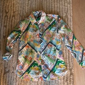 Talbots Multicolor Graphic Shirt